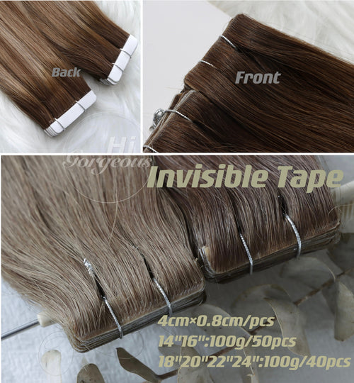LUXURY INVISIBLE TAPE HAIR 16inch/40cm